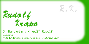 rudolf krapo business card